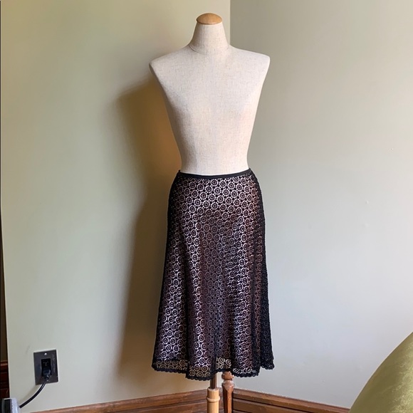 NWOT!! Black and Pink Lace Overlay Skirt by Harolds - Picture 2 of 6